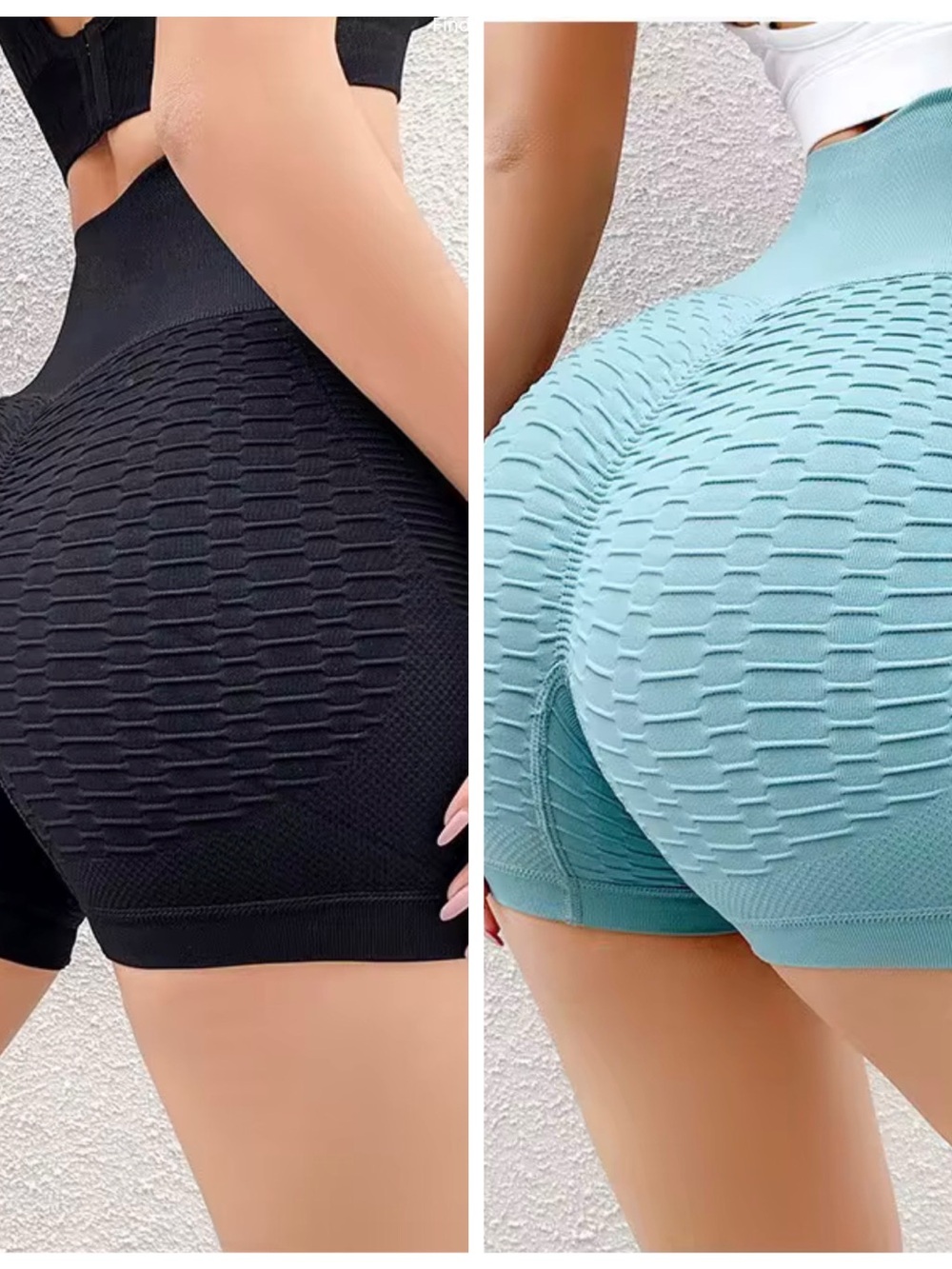 🧘‍♂️3/$12 pair of Yoga🧘‍♂️ Exercise High-Waist yoga shorts - 2 black/burgundy - Picture 3 of 10